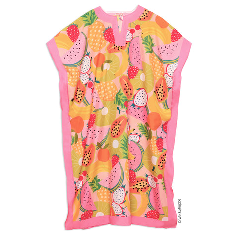 Squeeze The Day Caftan, pool & beach cover up, artist designed caftan, kaftan beach coverup, resortwear