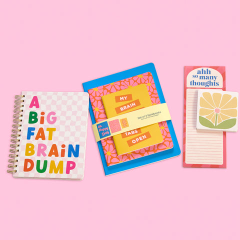 Too Many Thoughts Stitched Notebook Set