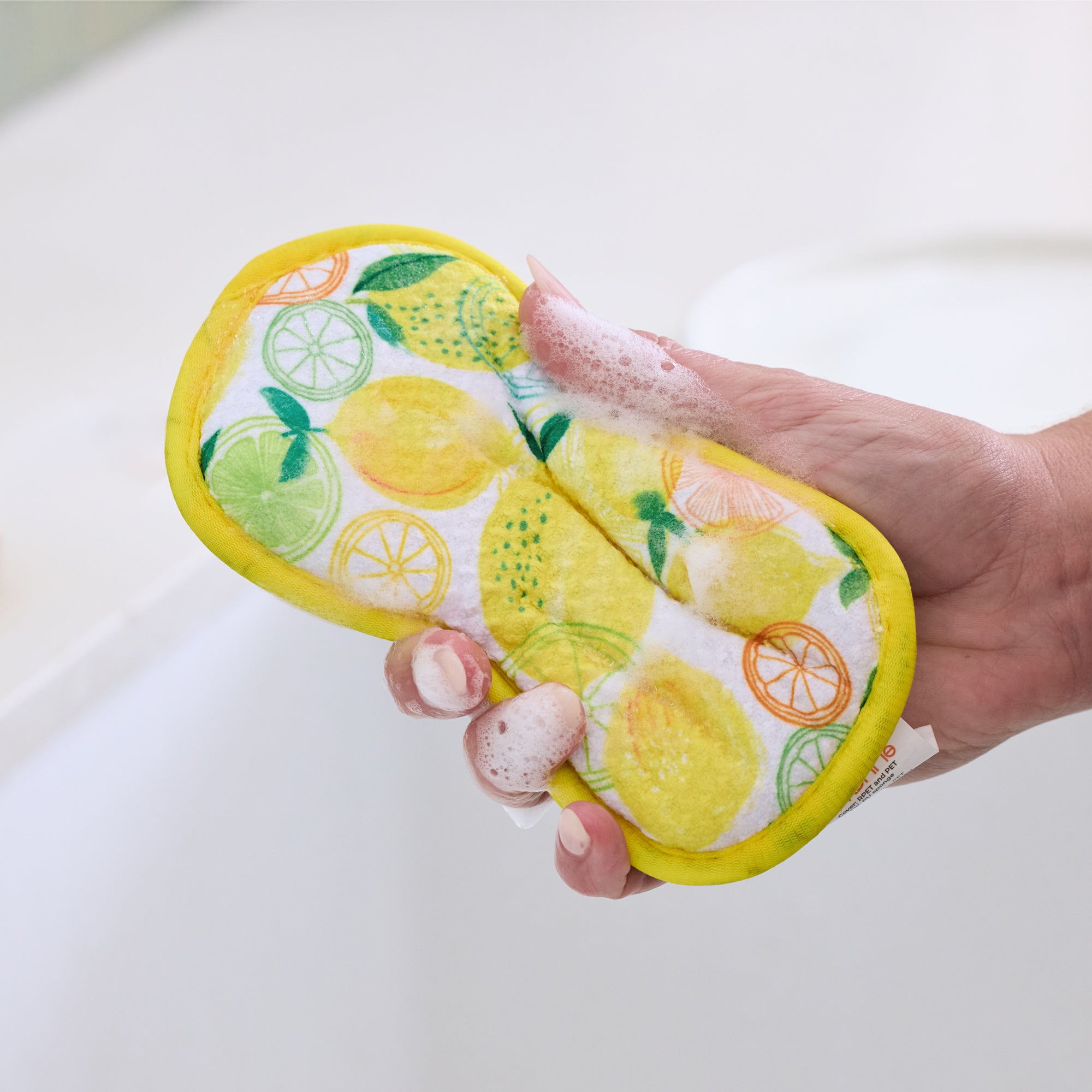 Lemon Plaid Scrubbie Set