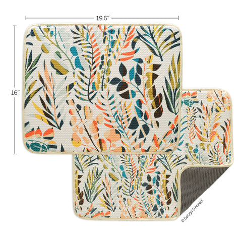 Colorful Leaves Dish Drying Mats