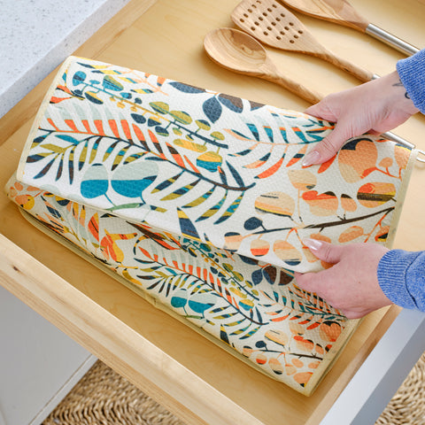 Colorful Leaves Dish Drying Mats