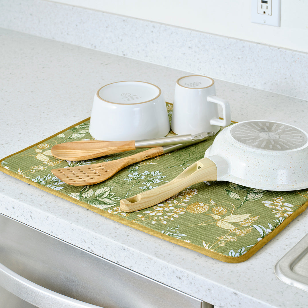 Kitchen Herbs Dish Drying Mats