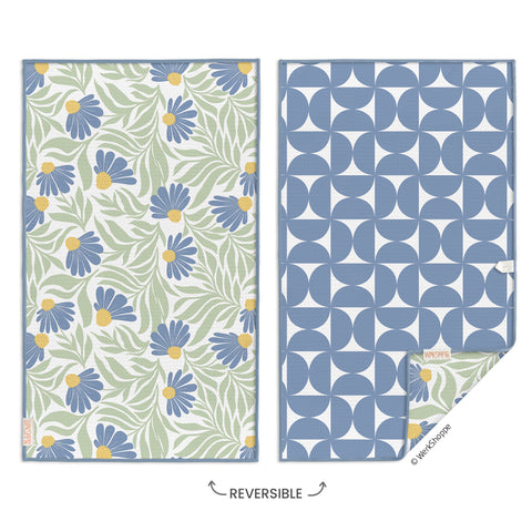 Blue Coneflower Microfiber Towel, reversible microfiber towels, artistic kitchen towels, kitchen towels
eco-friendly microfiber towels, ultra-absorbent, quick drying