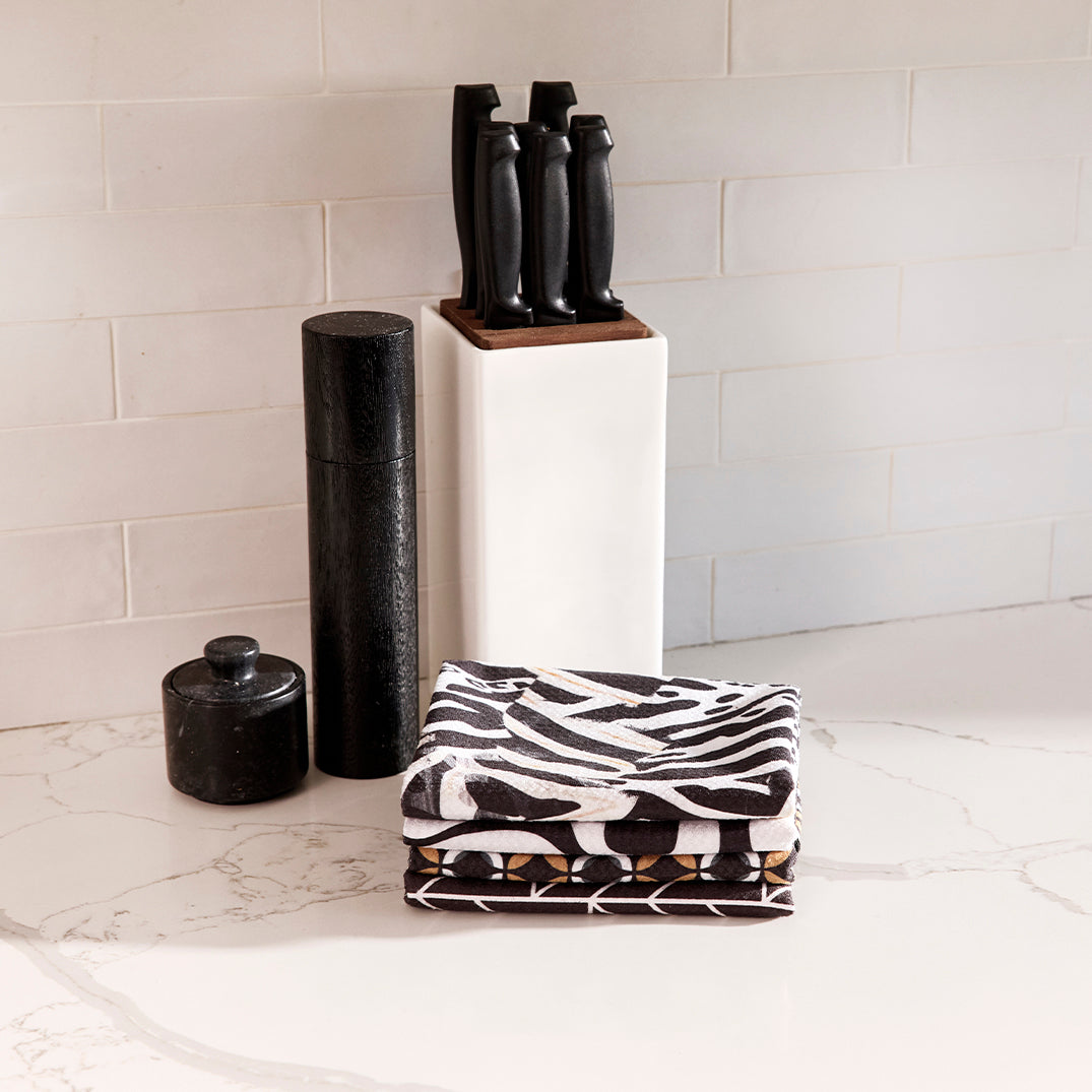 Mod Floral Tile Microfiber Towel
