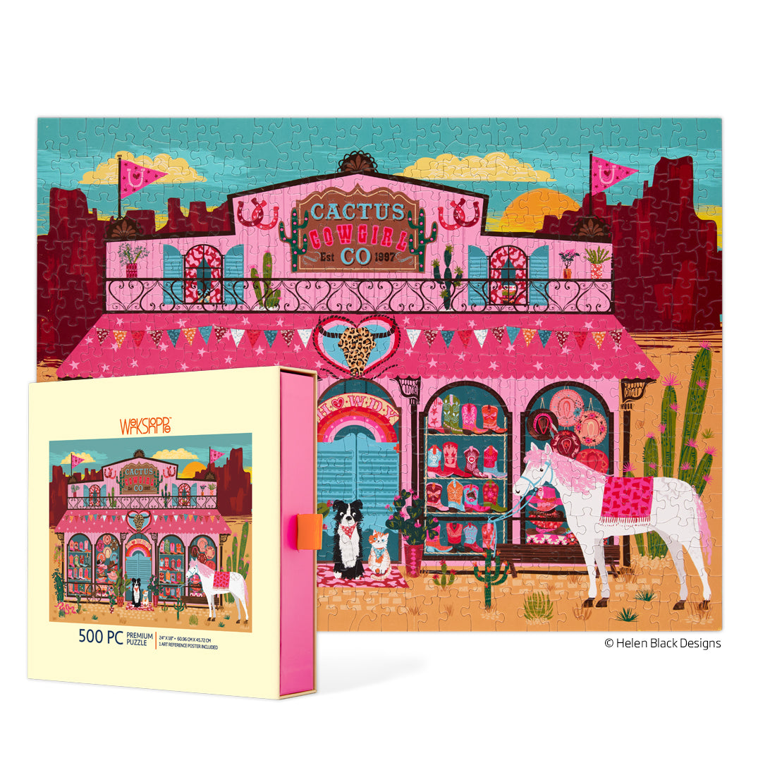 Cactus Cowgirl 500 Piece Puzzle | WerkShoppe