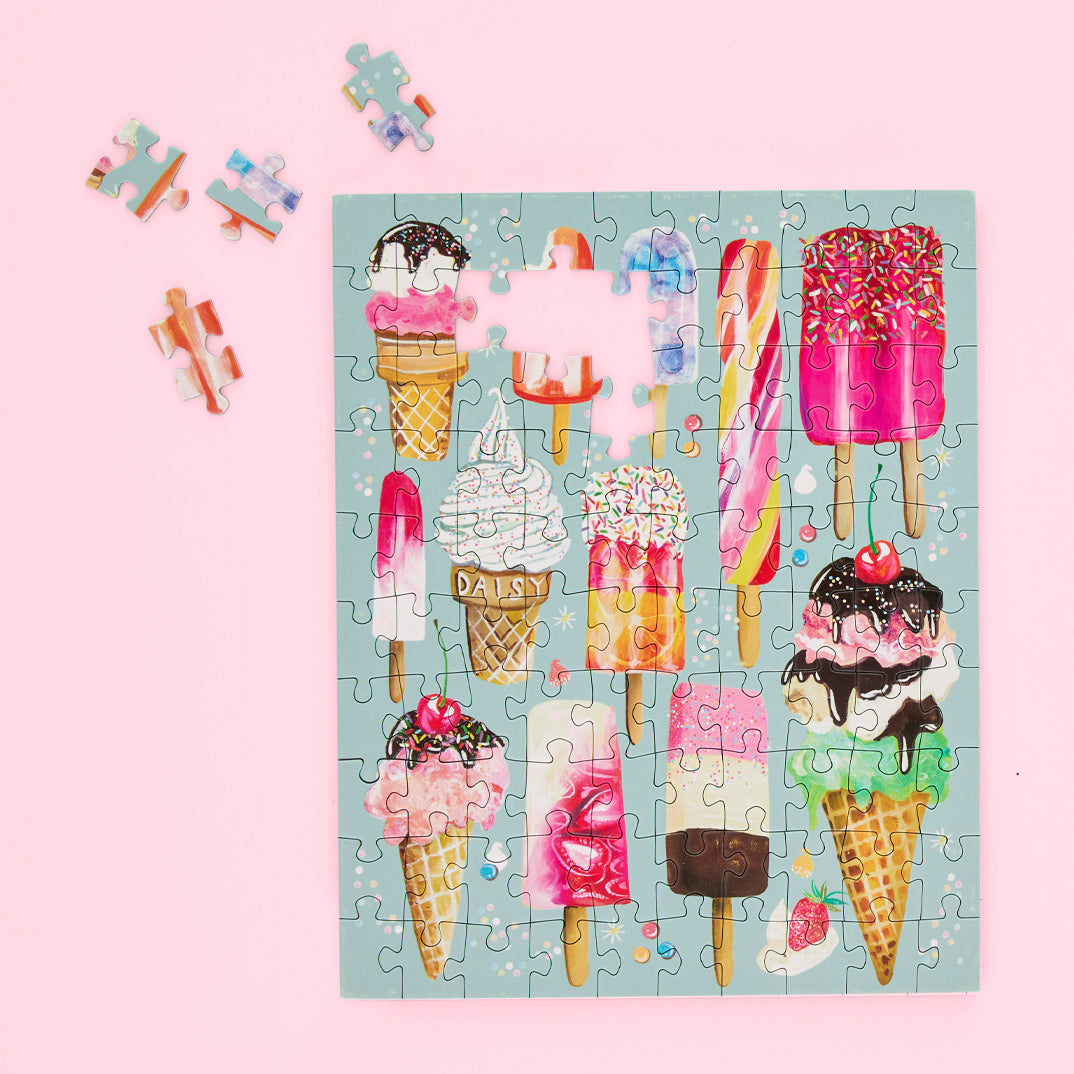Ice Cream & Pops 100 Piece Puzzle Snax, ice cream puzzle, popsicles, sweet treats, puzzle for kids