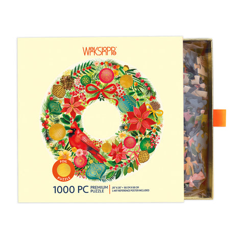 Holiday Wreath 1000 Piece Puzzle