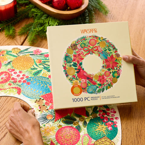 Holiday Wreath 1000 Piece Puzzle