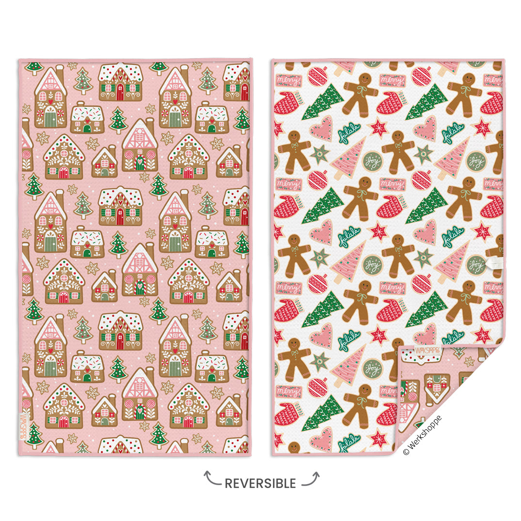 Gingerbread Cookies Microfiber Kitchen Towel