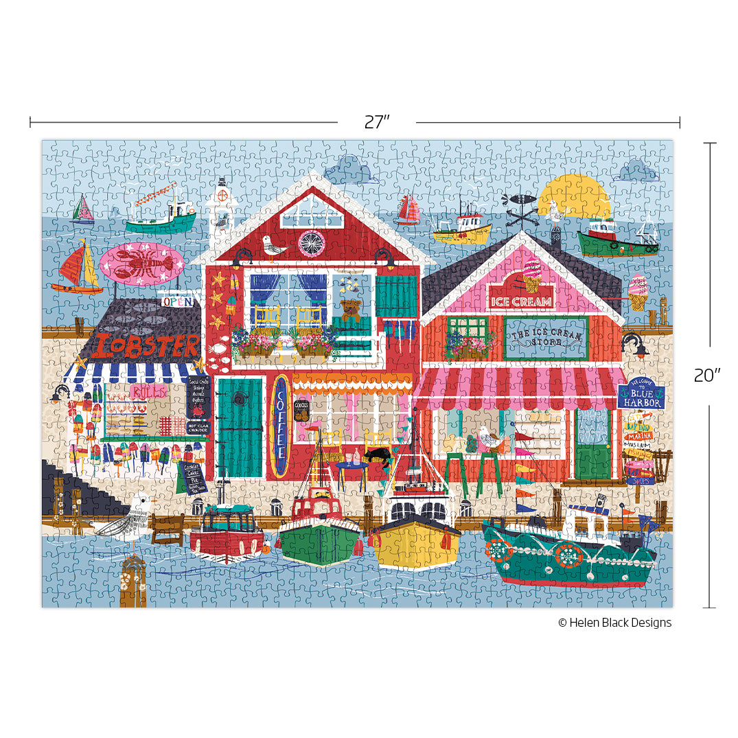 Blue Harbor 1000 Piece Puzzle, werkshoppe, jigsaw puzzles for adults, eco-friendly & sustainable
