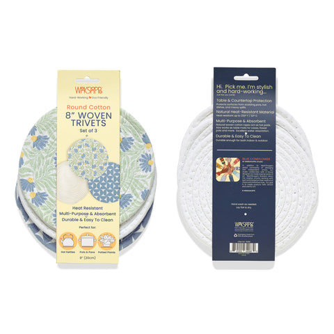 Blue Coneflower Cotton Kitchen Trivets