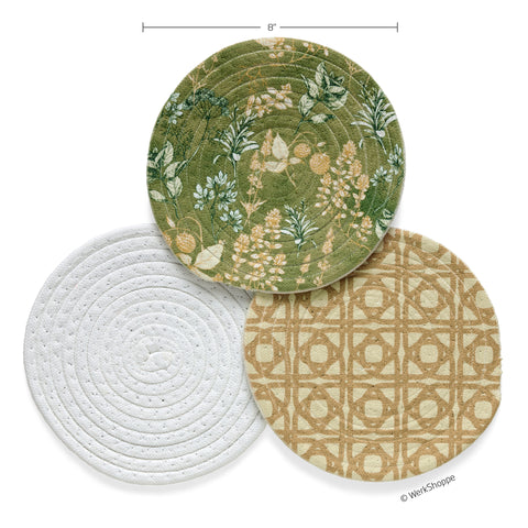 Kitchen Herbs Cotton Kitchen Trivets