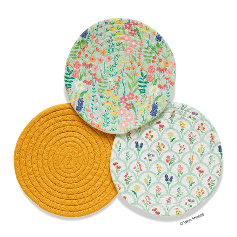 Wildflowers Cotton Kitchen Trivets