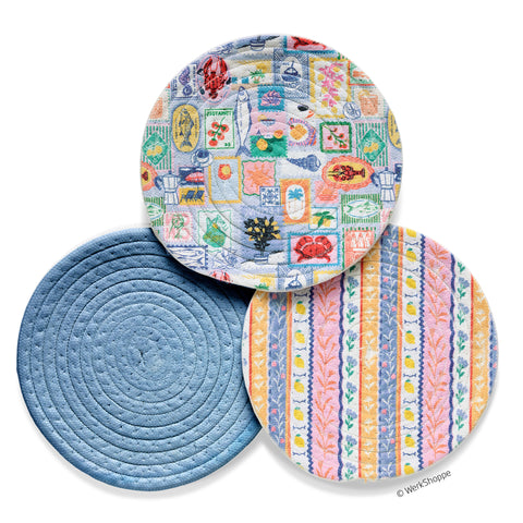 Mediterranean Summer Cotton Kitchen Trivets