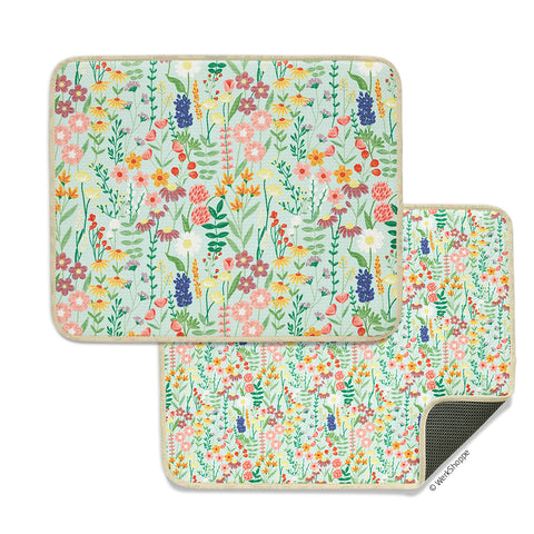 Wildflowers Microfiber Dish Mat