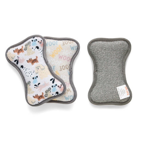 Pooches & Pups Pet Scrubbies, Pet Scrubbies, pet accessories, pet essentials, werkshoppe pet supplies, pet dish sponge, dog bowl scrubbie, cat dish cleaner, reusable sponges, eco-friendly sponge set