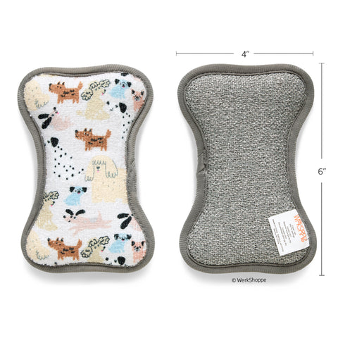 Pooches & Pups Pet Scrubbies, Pet Scrubbies, pet accessories, pet essentials, werkshoppe pet supplies, pet dish sponge, dog bowl scrubbie, cat dish cleaner, reusable sponges, eco-friendly sponge set