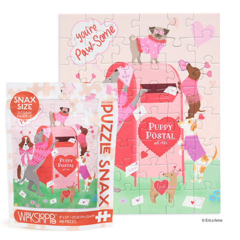 You're Paw-some 48 Piece Puzzle Snax, valentines day puzzle, gift for animal lovers, jigsaw puzzles for kids, puzzle snax for kids, childrens puzzles, cool jigsaw puzzles, fun puzzles
