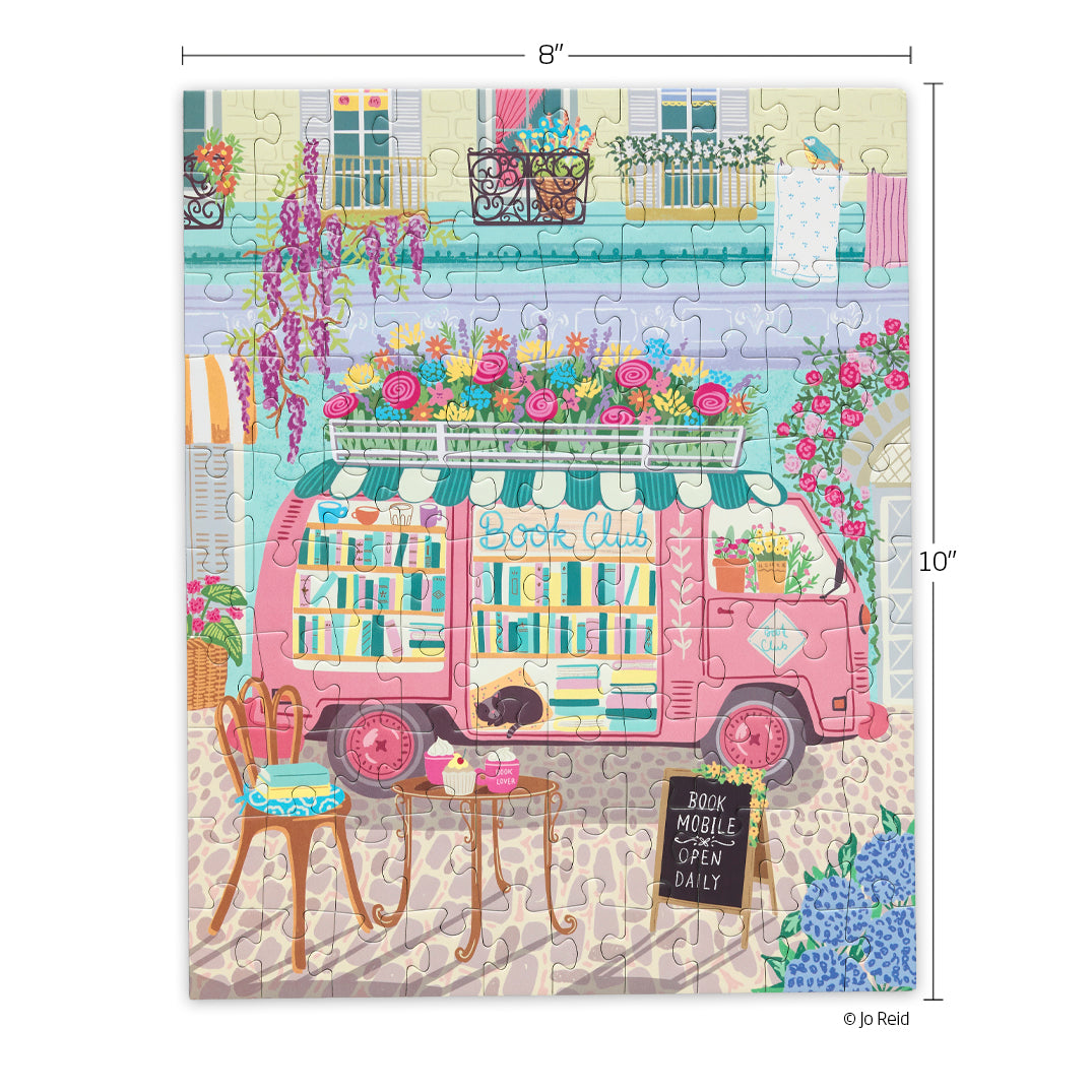 Mobile Book Club 100 Piece Puzzle Snax, book lovers, jigsaw puzzles for kids, puzzle snax for kids, childrens puzzles, cool jigsaw puzzles, fun puzzles, cool gifts for kids