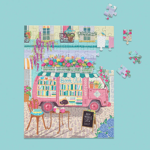 Mobile Book Club 100 Piece Puzzle Snax, book lovers, jigsaw puzzles for kids, puzzle snax for kids, childrens puzzles, cool jigsaw puzzles, fun puzzles, cool gifts for kids