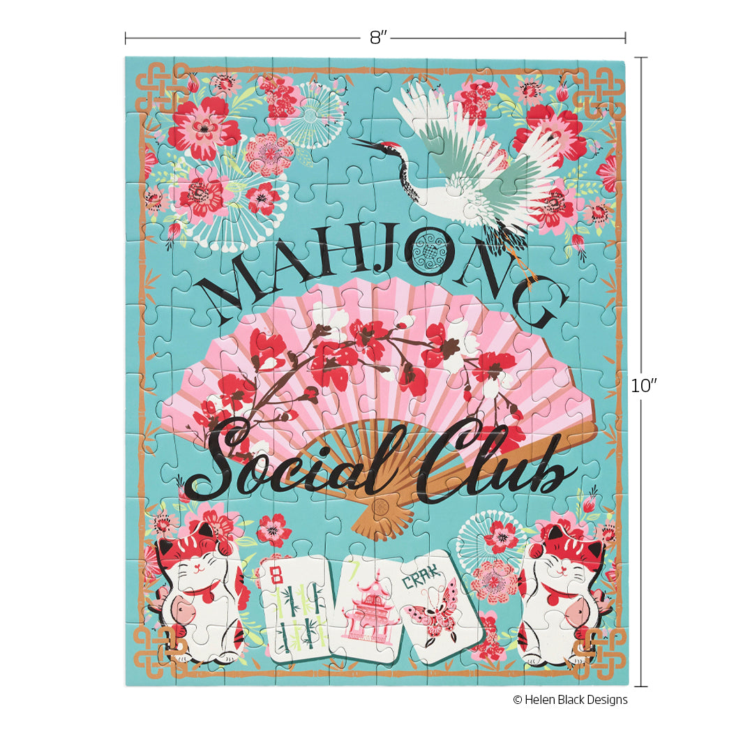 Mahjong Social Club 100 Piece Puzzle Snax, jigsaw puzzles for kids, puzzle snax for kids, childrens puzzles, cool jigsaw puzzles, fun puzzles