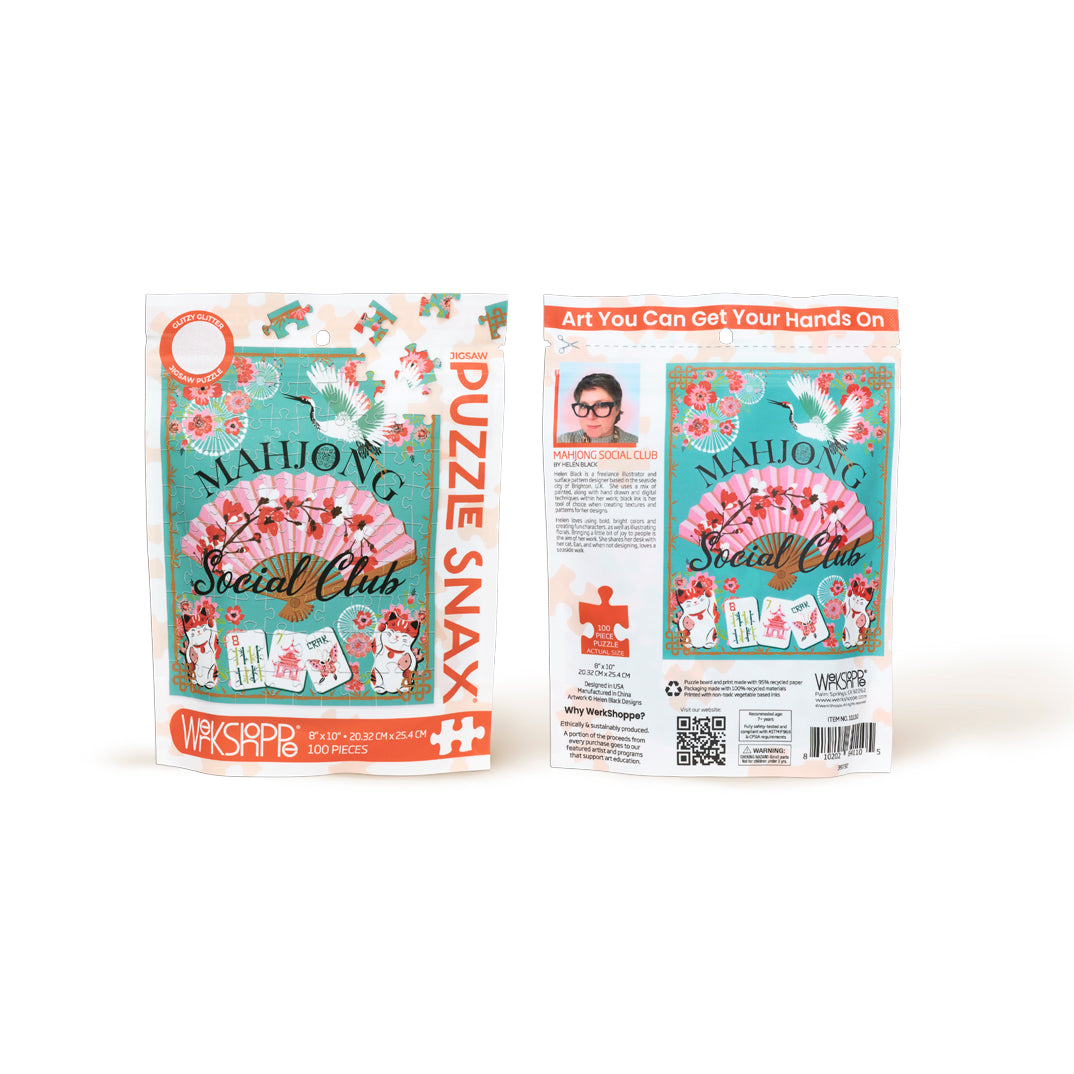 Mahjong Social Club 100 Piece Puzzle Snax, jigsaw puzzles for kids, puzzle snax for kids, childrens puzzles, cool jigsaw puzzles, fun puzzles