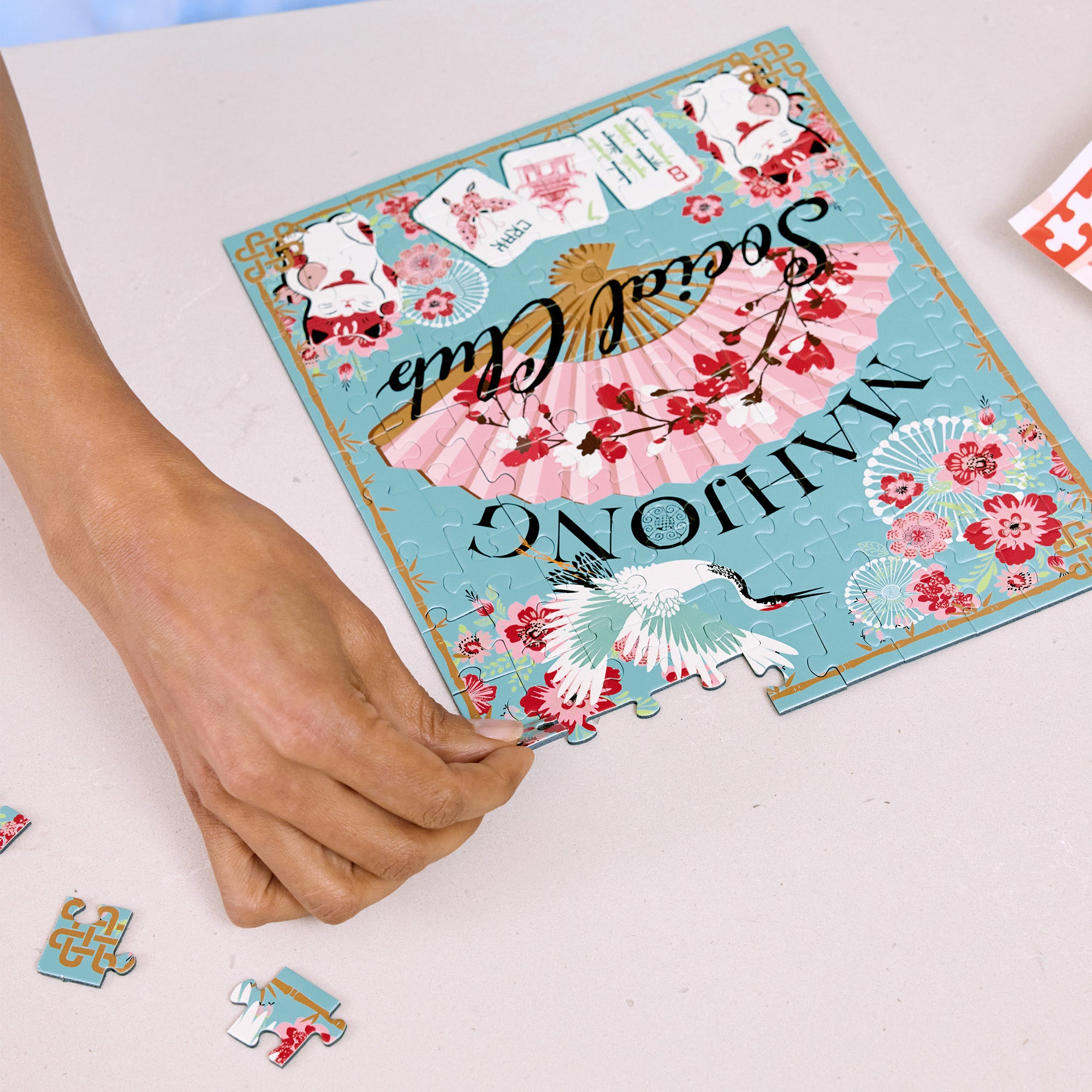 Mahjong Social Club 100 Piece Puzzle Snax