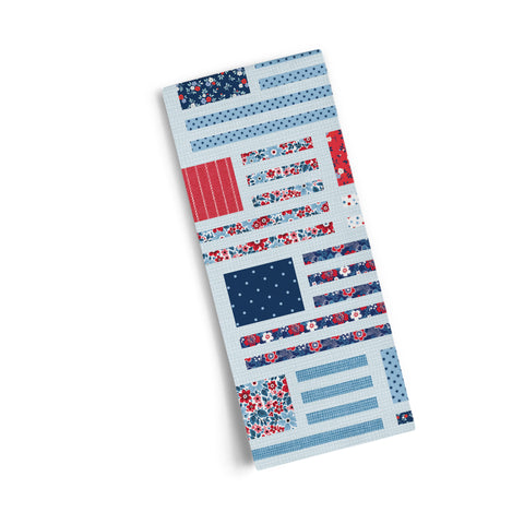 Stars, Stripes and Florals 100% Cotton Tea Towel, WerkShoppe tea towel, Machine washable, artist designed prints, cute kitchen decor