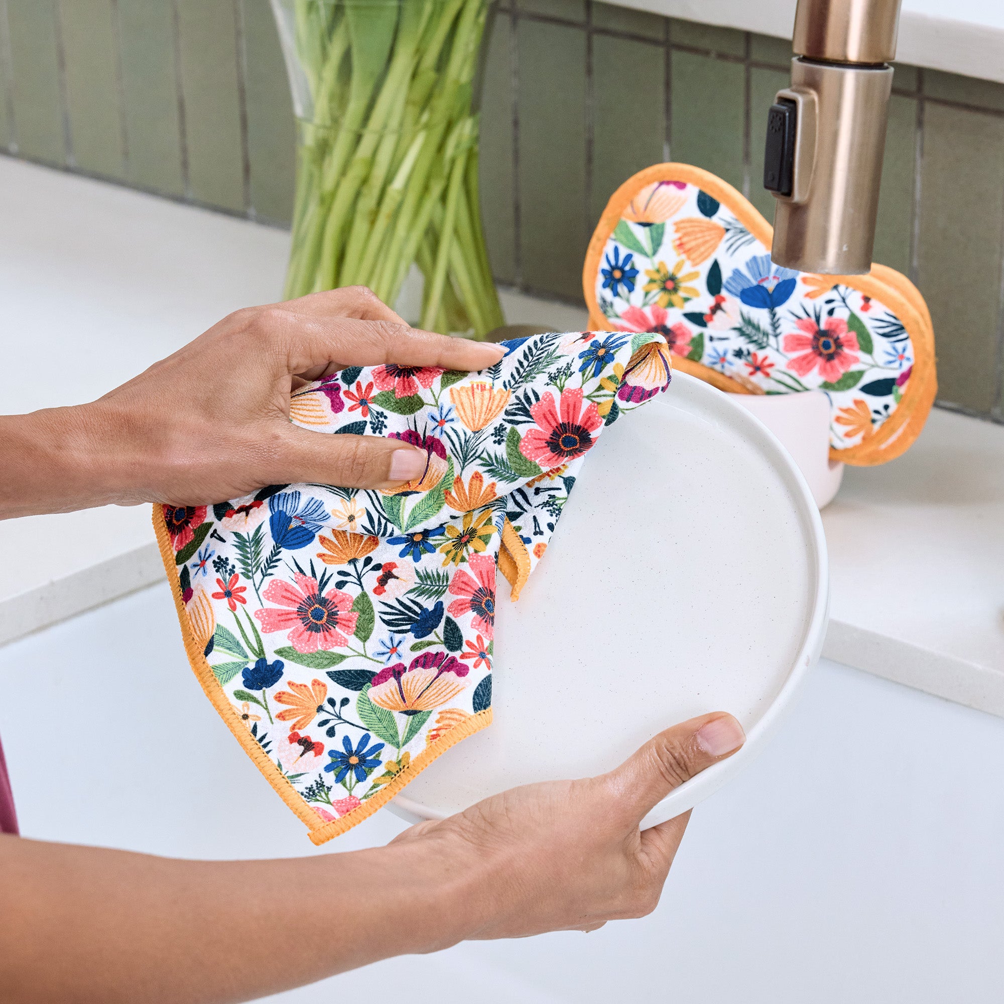Field of Flowers Microfiber Dishcloths