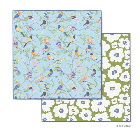 Floral & Finch Microfiber Dishcloths, Non-Abrasive All-Purpose Microfiber, High Performance Waffle Weave, Eco-friendly WerkShoppe Kitchen Towels, Set of 2 dish cloths, 