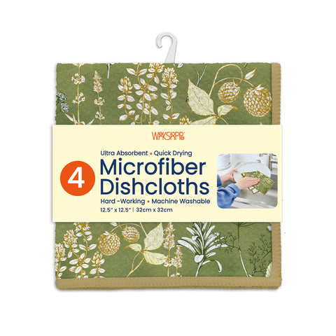 Kitchen Herbs Microfiber Dishcloths
