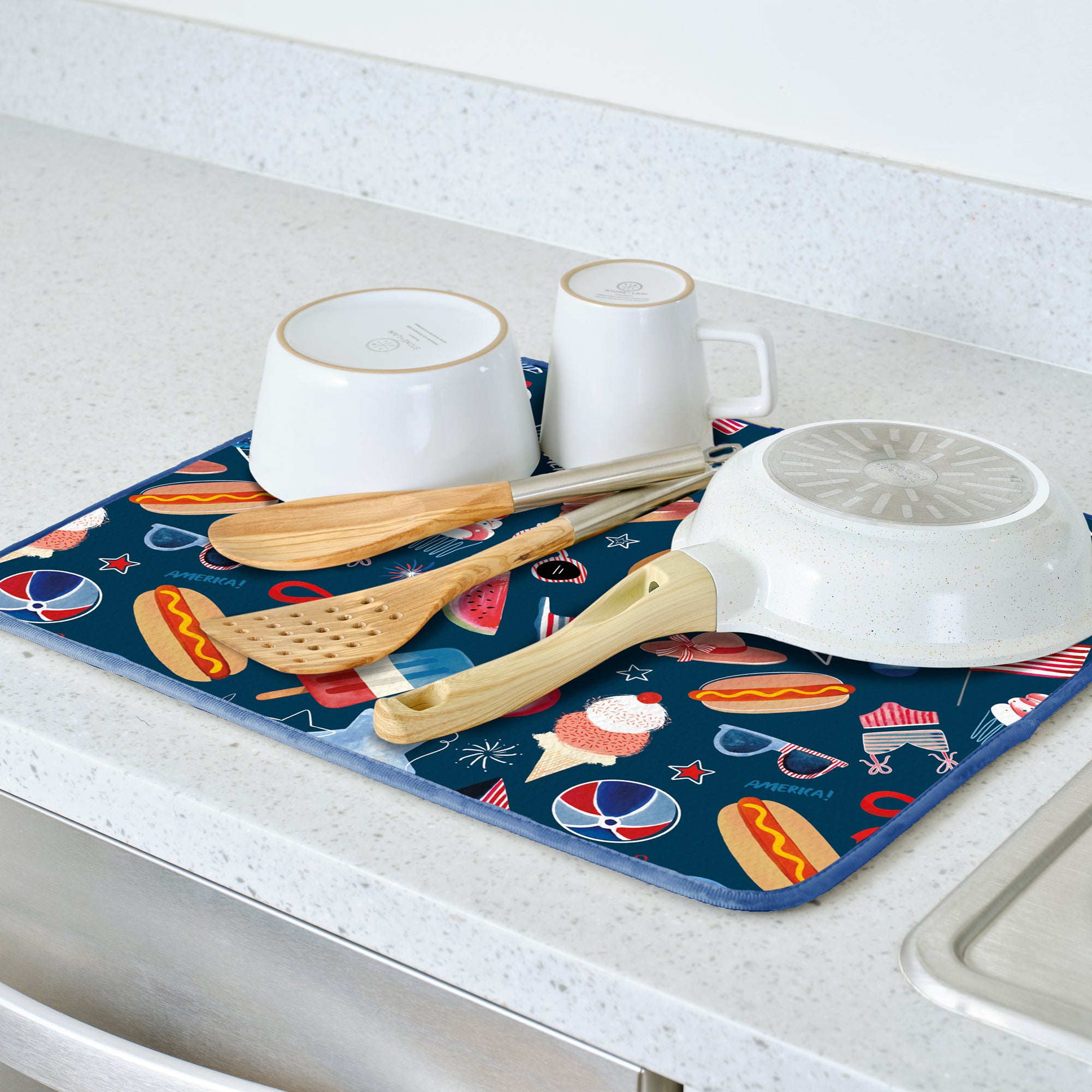 Summer Favorites Microfiber Dish Mat
