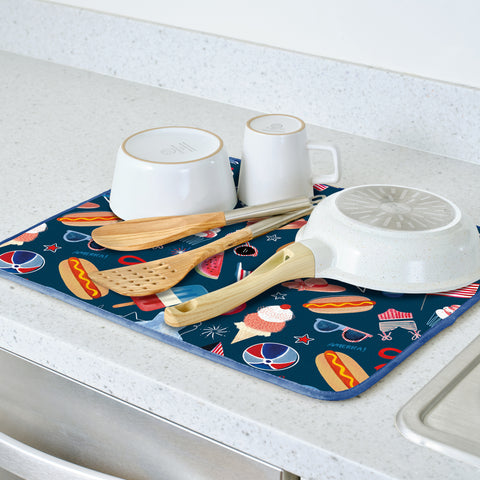 Summer Favorites Microfiber Dish Mat