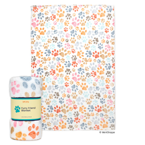 Paw Print Pet Fleece Blanket