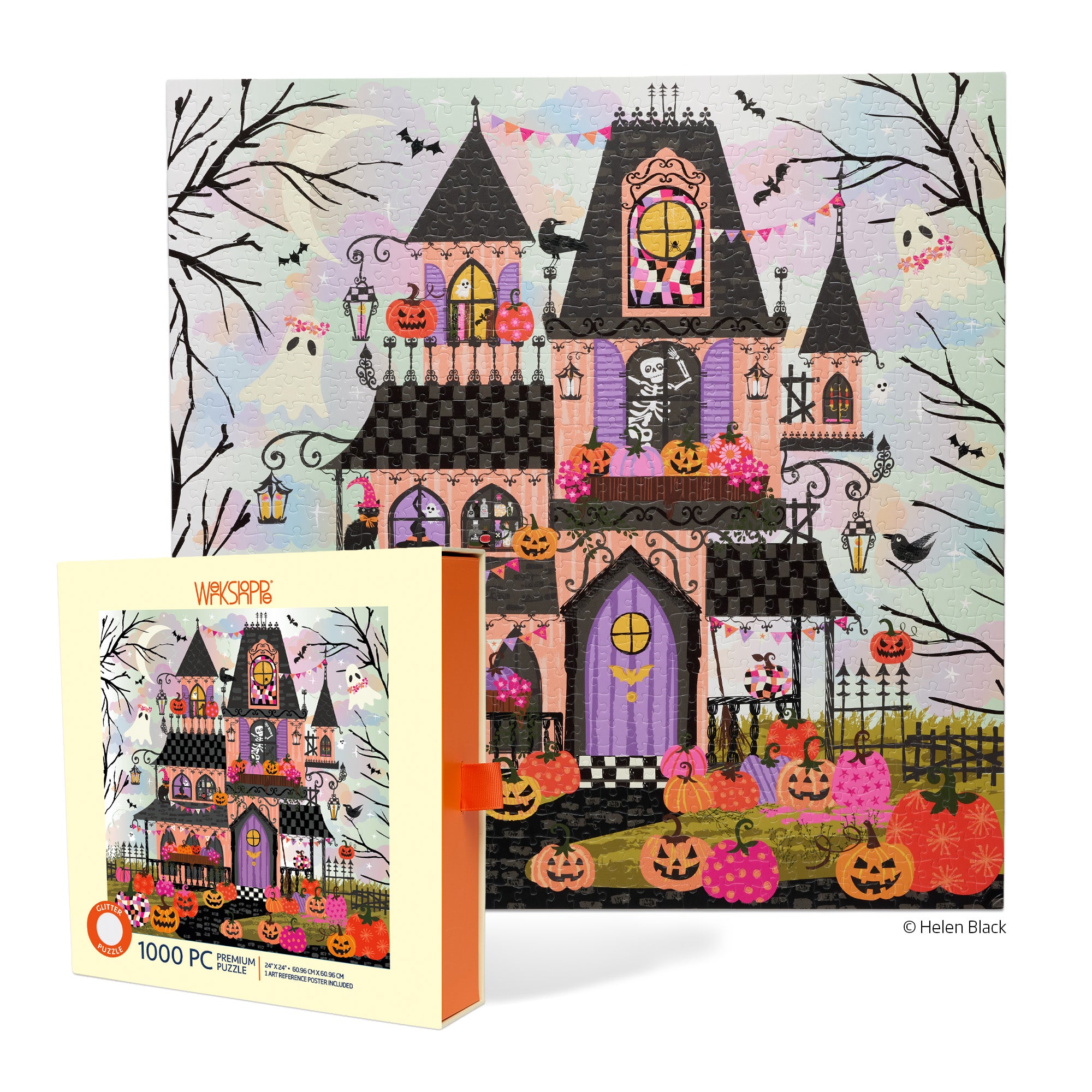 Boohemian Mansion 1000 Piece Puzzle | Glitter Halloween Puzzle