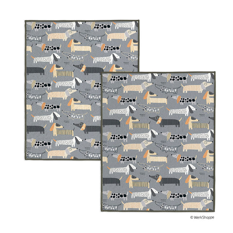 Dachshunds Pet Drying Towel, set of 2 paw drying towels for dogs, gift for dachsund lovers