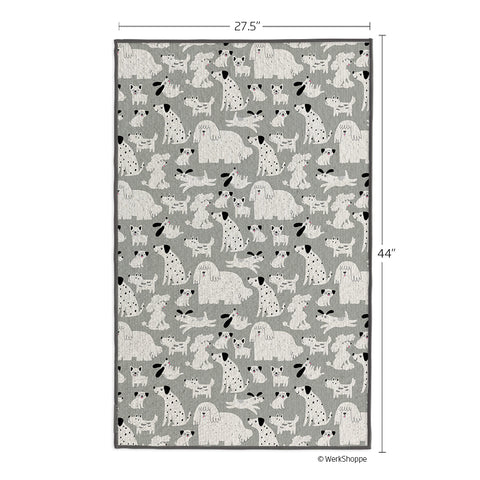 Gray & Black Dogs Pet Drying Towel, large towel for dogs and cats