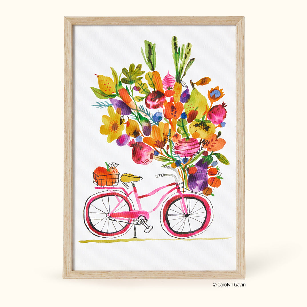 Bicycle Bounty | Framed Canvas Art