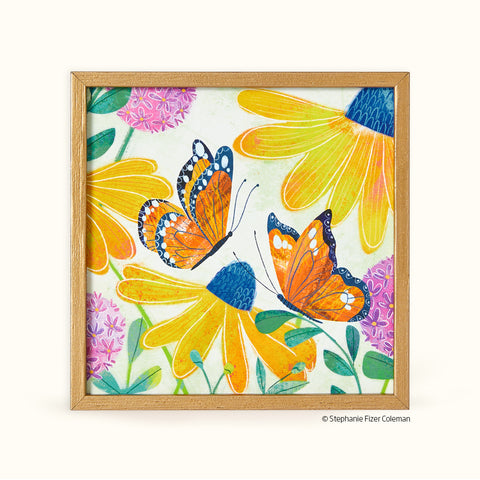 Butterflies Framed Canvas Art