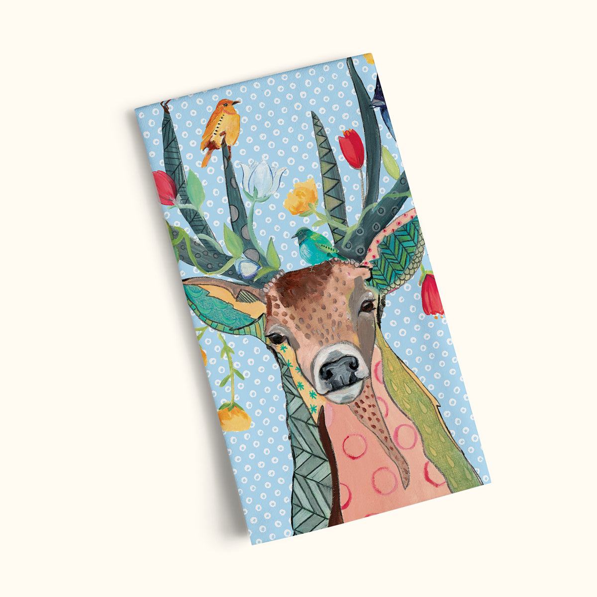 Antler Bird Party  | Cotton Tea Towel