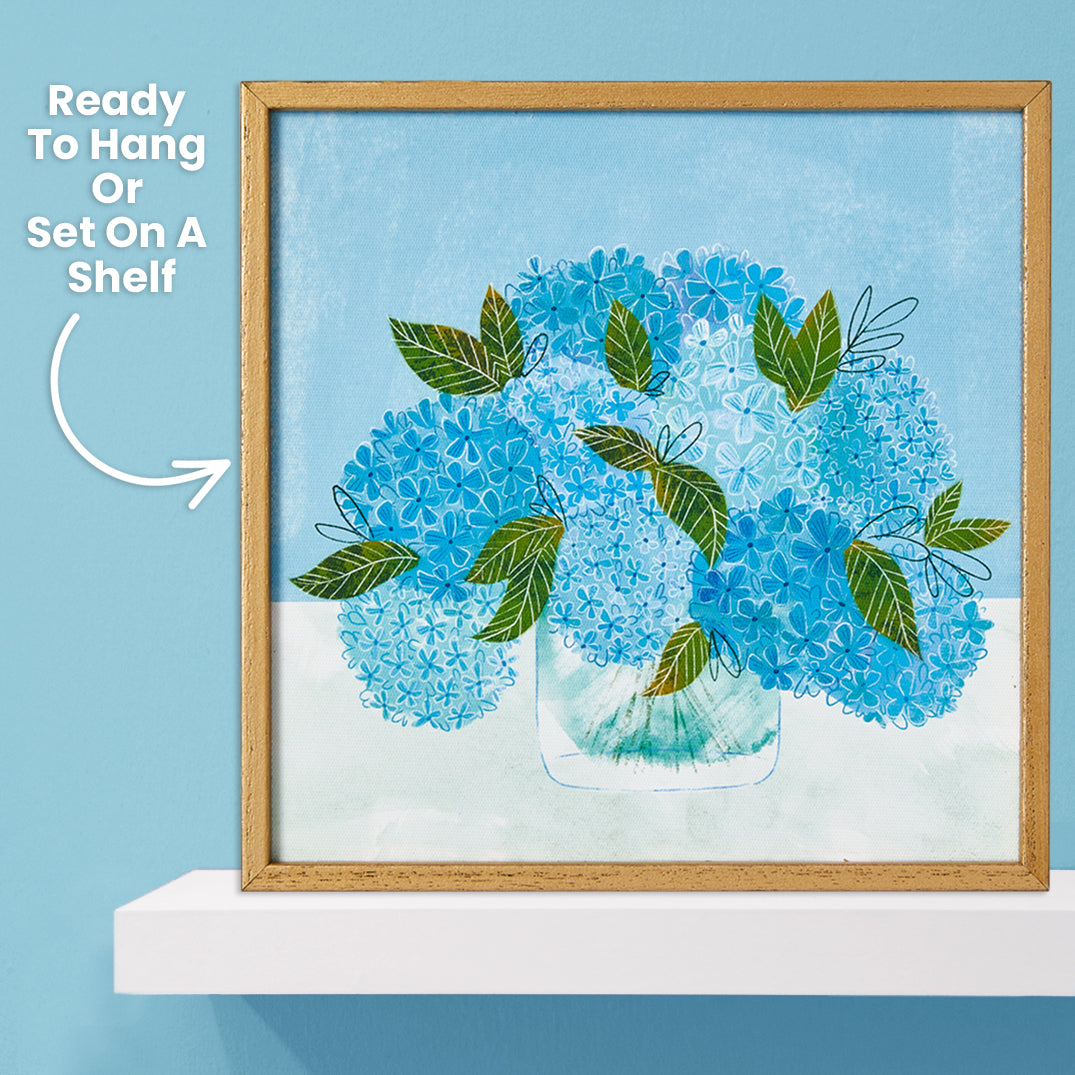 Blue Hydrangeas | Framed Canvas Art