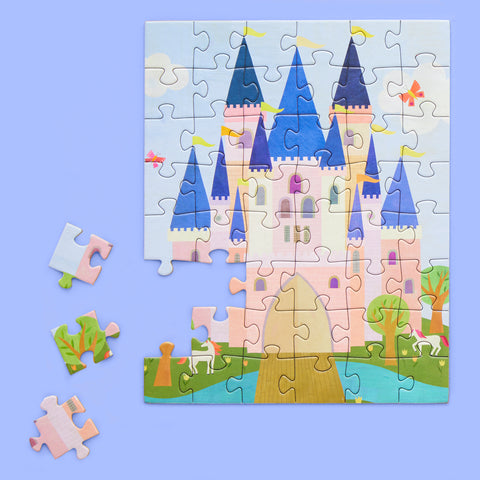 Pink Royal Castle 48 Piece Jigsaw Puzzle Snax